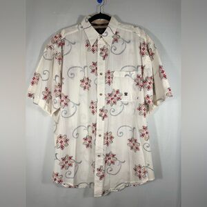 Wrangler 20X Cream Short-Sleeve Button-Down Shirt